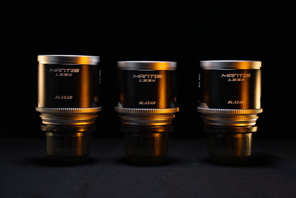 Blazar Mantis 1.33x Full Frame Anamorphic Lenses For Hire!