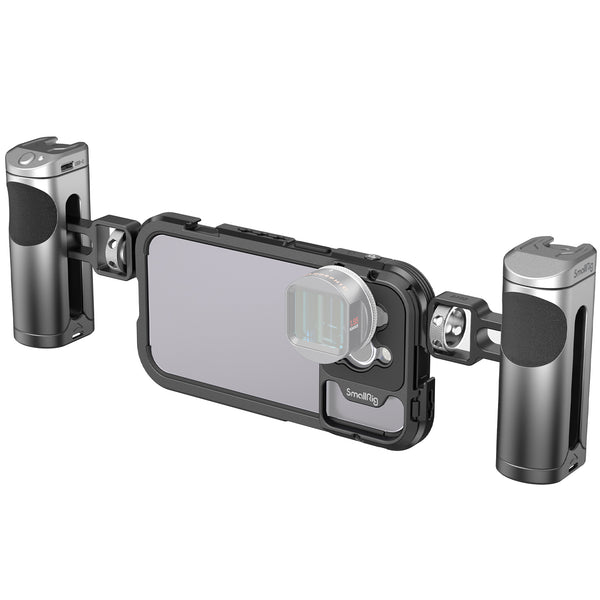 SmallRig Mobile Video Cage Kit (Dual Handheld) for iPhone 14 Pro 4076