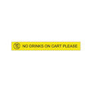 "No Drinks on Cart Please" Engraved Label plaque