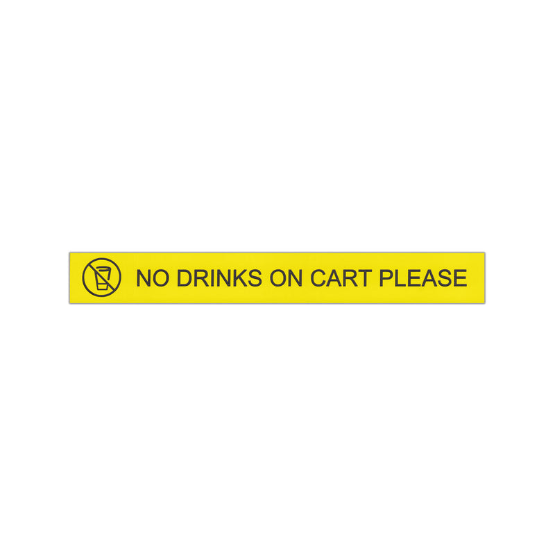 "No Drinks on Cart Please" Engraved Label plaque