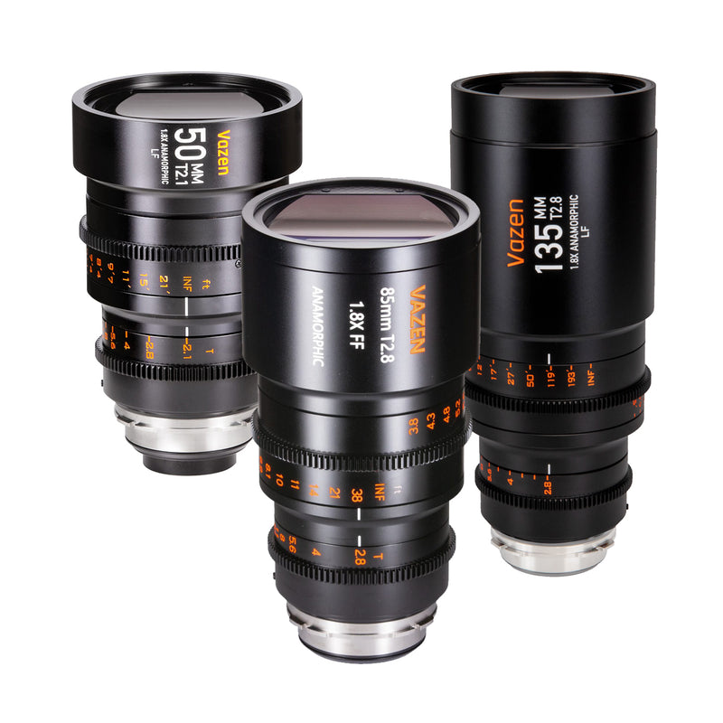 Vazen 1.8x Full Frame Anamorphic Lens Set of 3 Hire